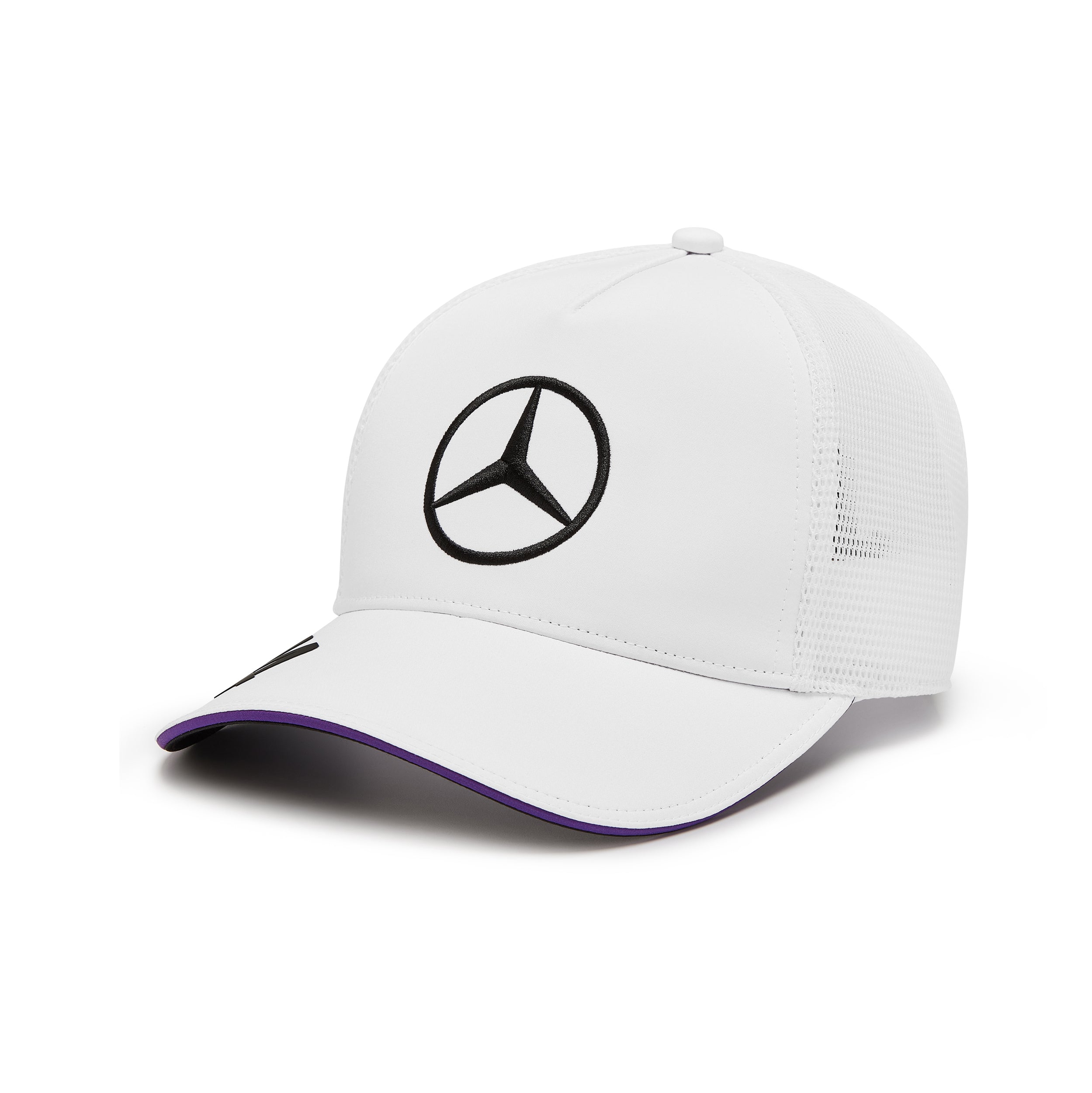 Mercedes AMG Petronas F1 Team 2024 Lewis Hamilton Trucker Cap Unisex - White