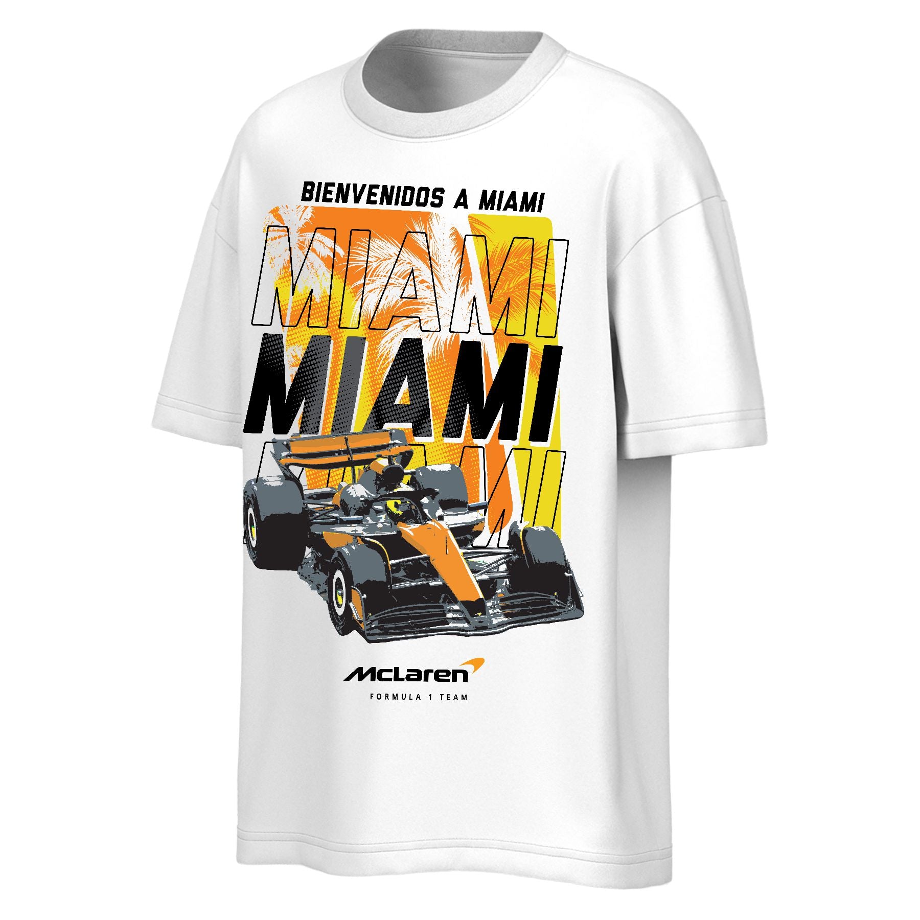 McLaren Racing F1 Raceway Series Miami Short Sleeve Heavyweight Tee Mens - White