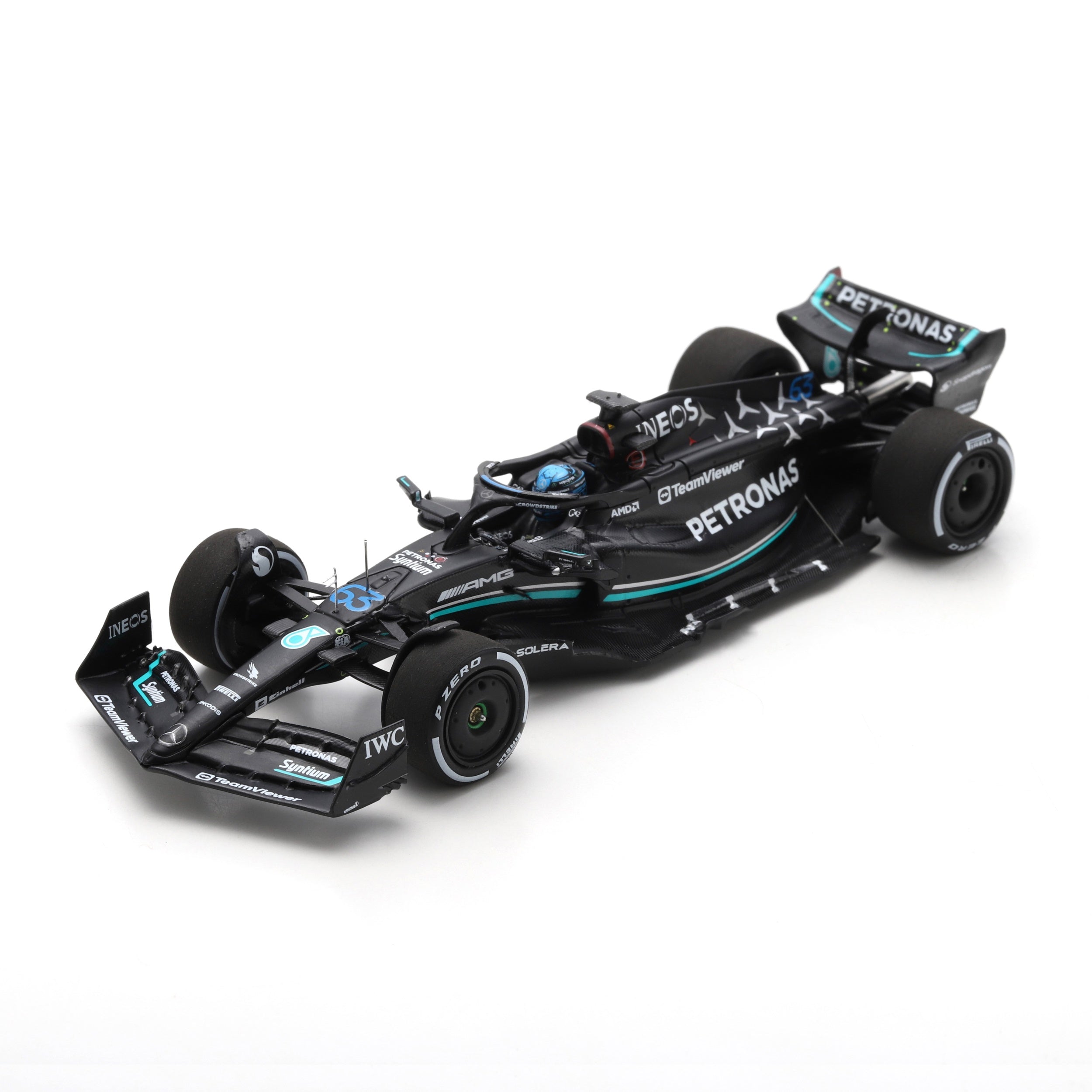 Mercedes AMG Petronas F1 W14 GR63 Saudi 2023 GP-1:43 Scale Adults - Silver