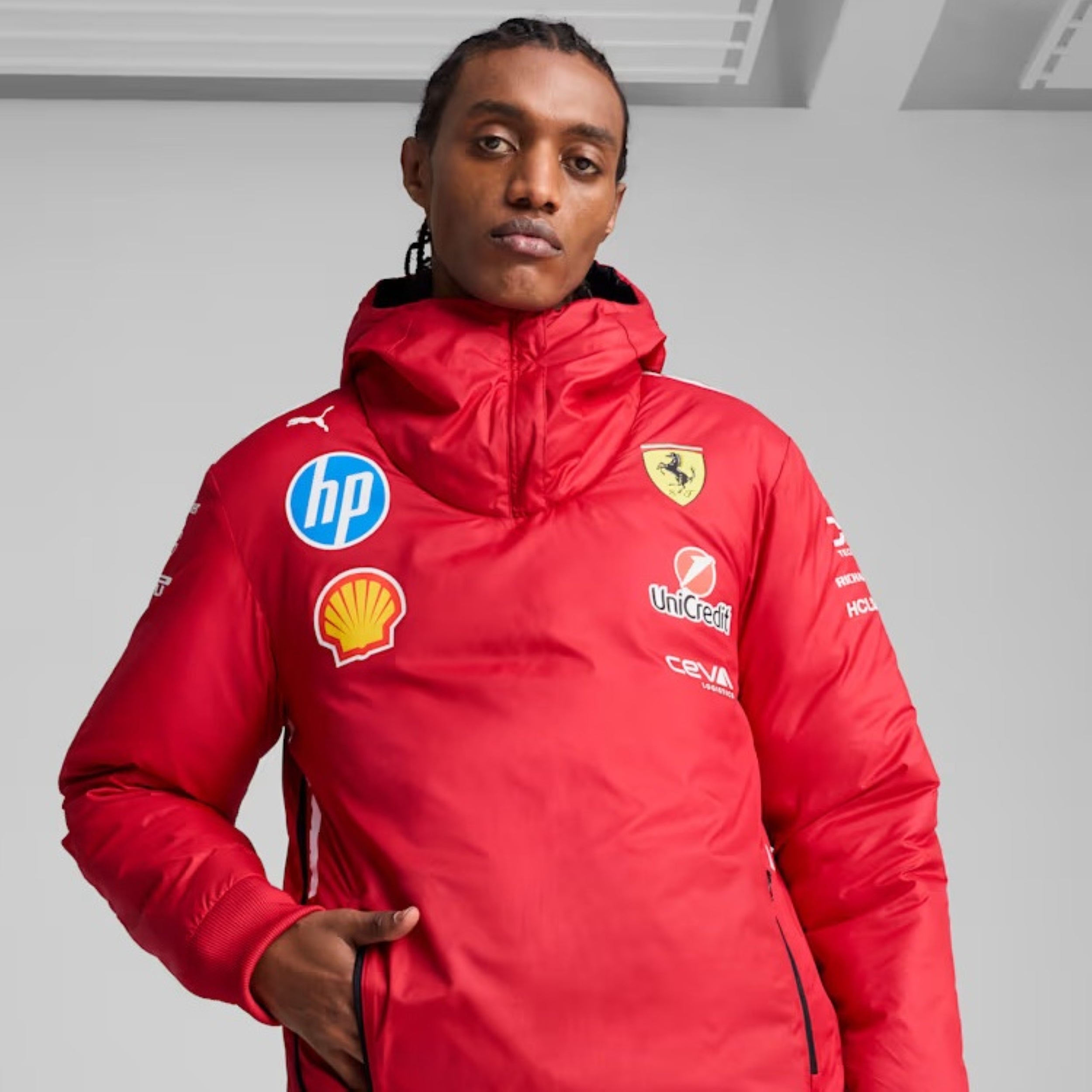 Scuderia Ferrari F1 Team 2025 Reversible Jacket Mens - Dark Cherry