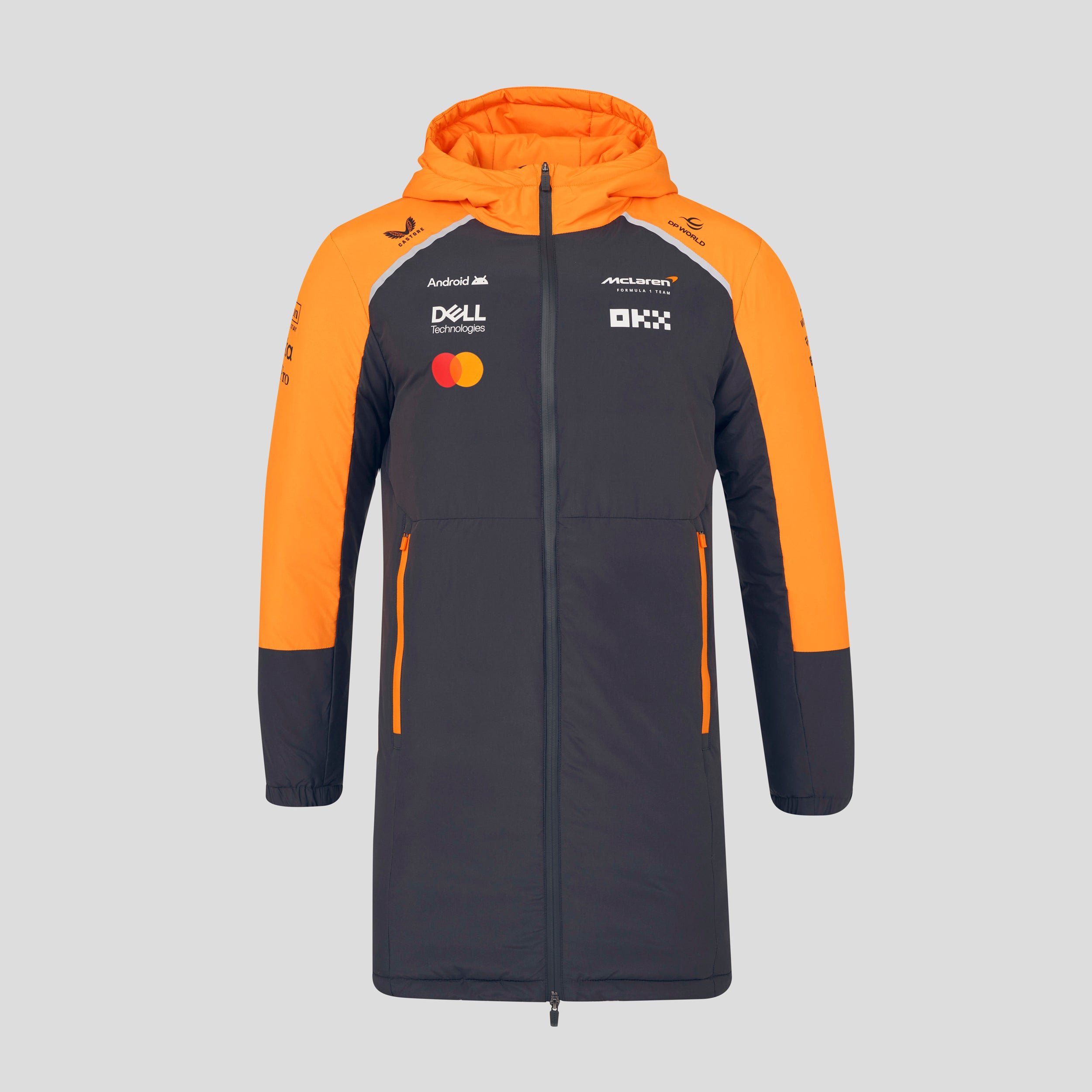 McLaren Racing F1 Official Team 2025 Longline Padded Jacket Unisex - Anthracite