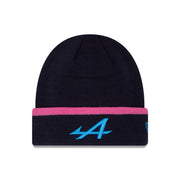 Alpine F1 Essential Polyana Cuff Beanie Adults - Night Sky/Pop Pink