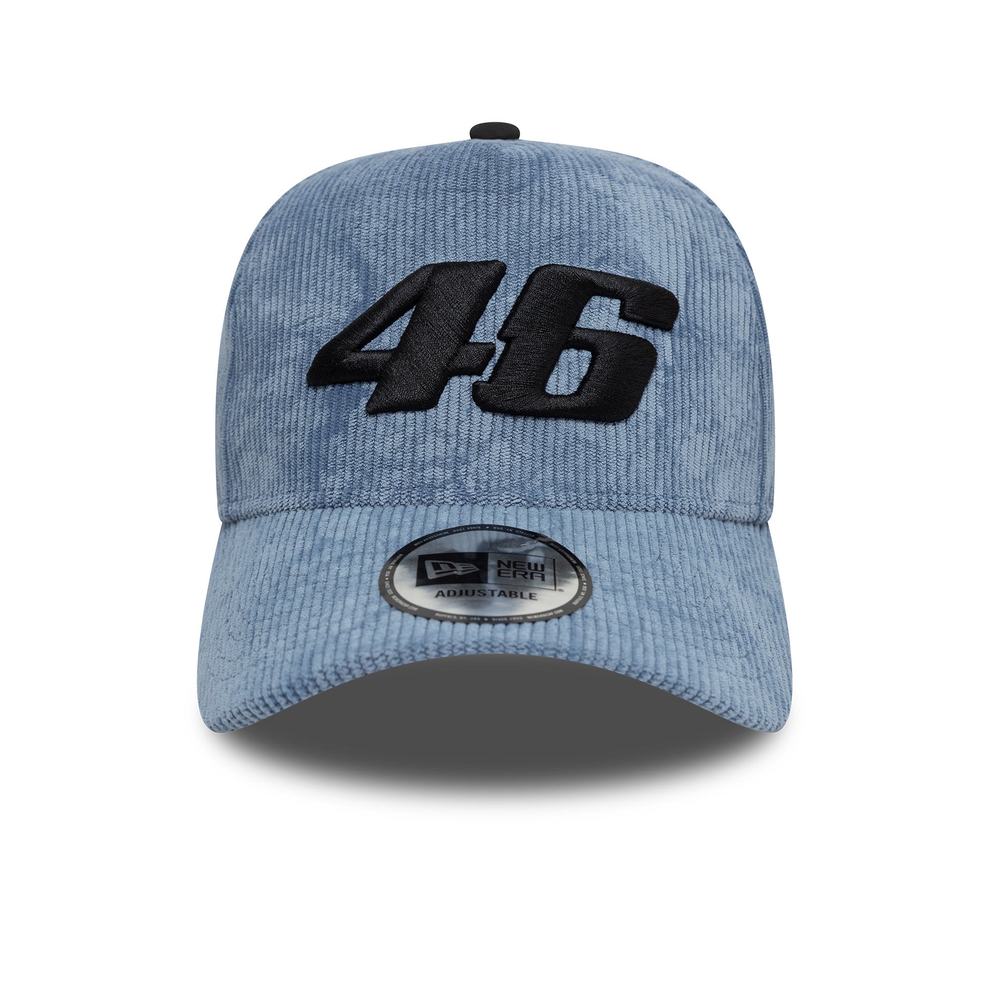 VR46 Pattern Cord Trucker Cap Adults - Blue/Neon Yellow