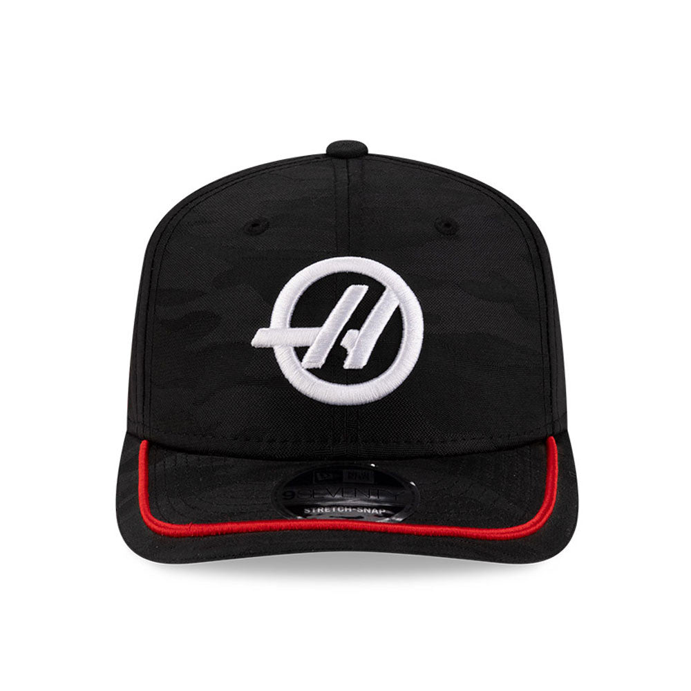 Haas F1 Camo 9Seventy Cap Stretch Snap Adults - Black/Scarlet