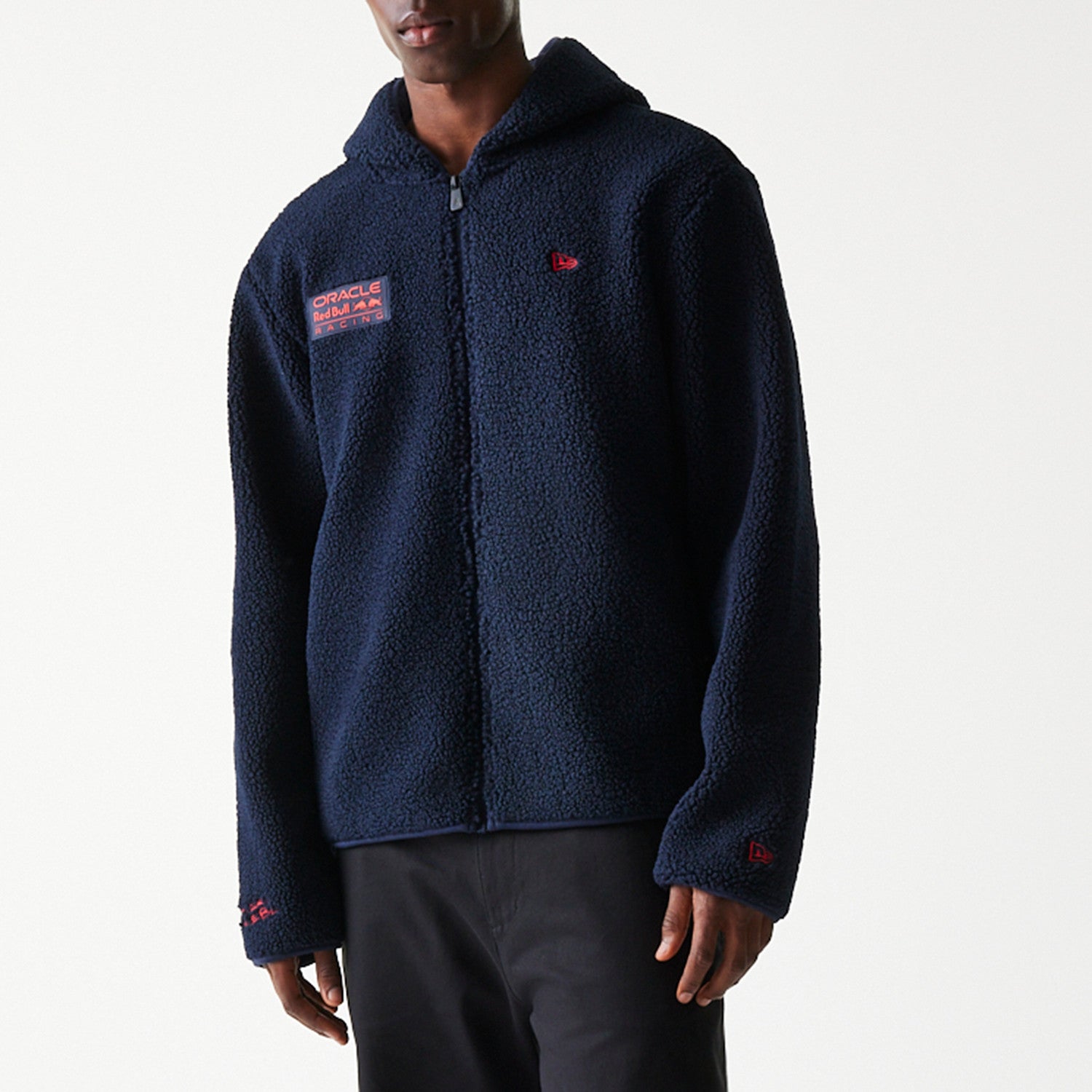 Red Bull Racing F1 Hooded Sherpa Zip Thru Adults - Night Sky