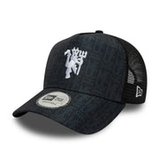Manchester United All Over Print Trucker Cap Adults - Black