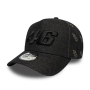 VR46 Laser Etch Denim Trucker Cap Adults - Grainy Black