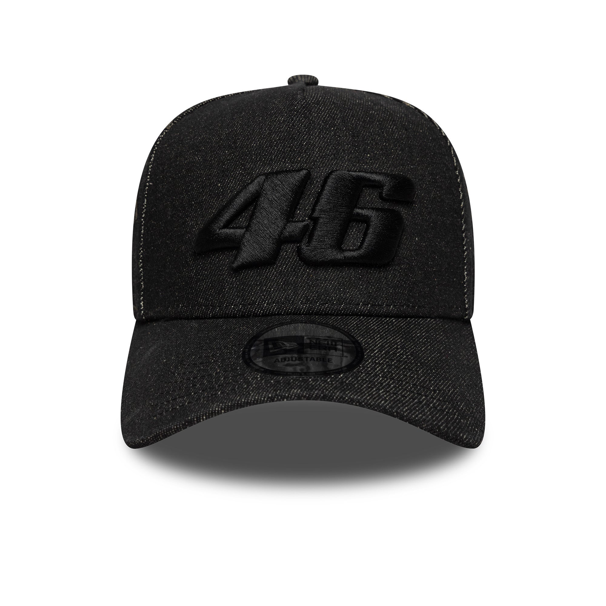 VR46 Laser Etch Denim Trucker Cap Adults - Grainy Black