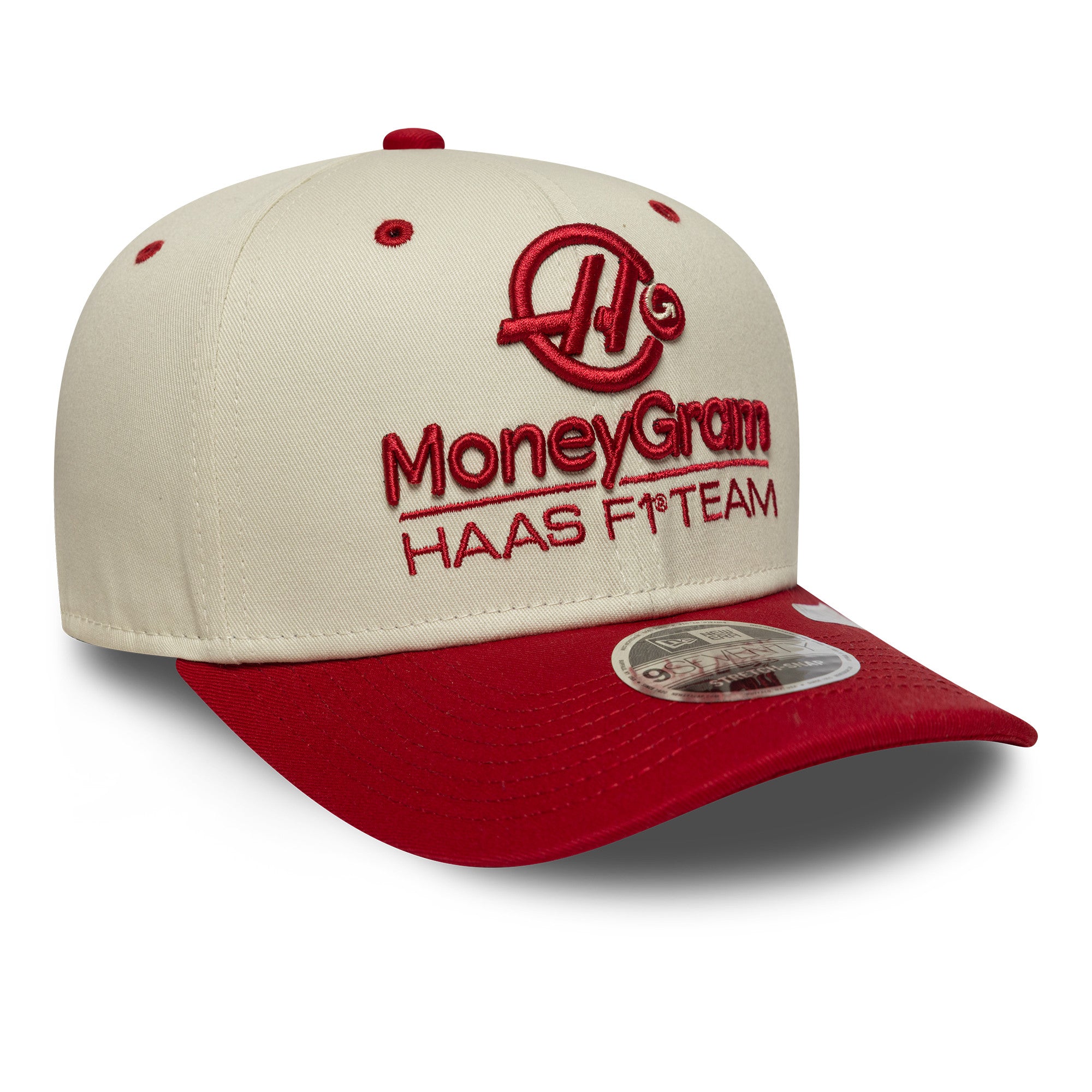 Haas F1 Wordmark 9Seventy Cap Stretch Snap Opt2 Adults - Stone