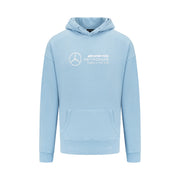 Mercedes AMG Petronas F1 Retro Hoody Mens - Sky