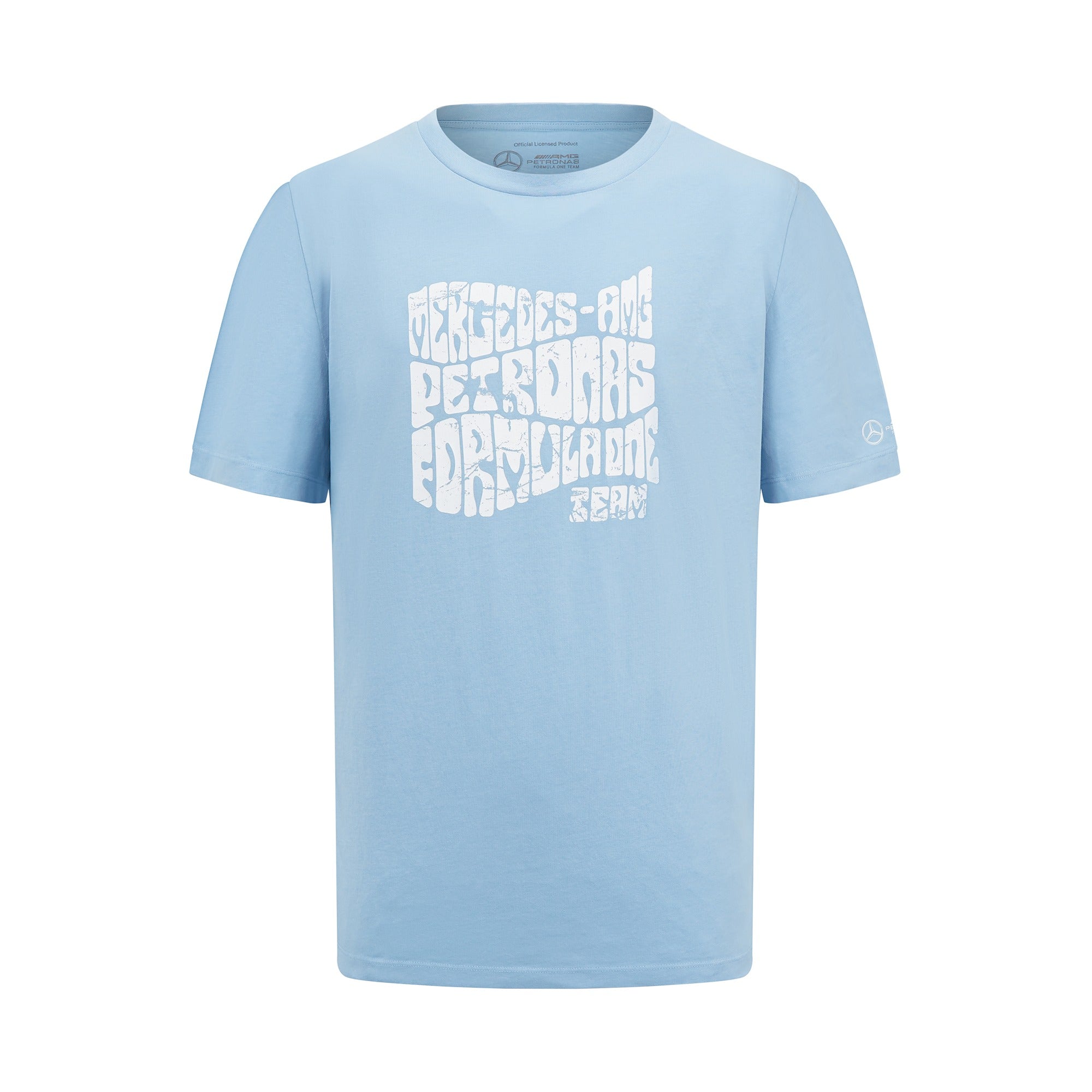 Mercedes AMG Petronas F1 Retro Tee Mens - Sky