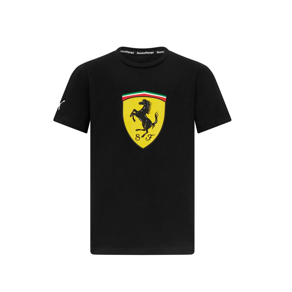 Scuderia Ferrari Large Shield Tee Kids - Black
