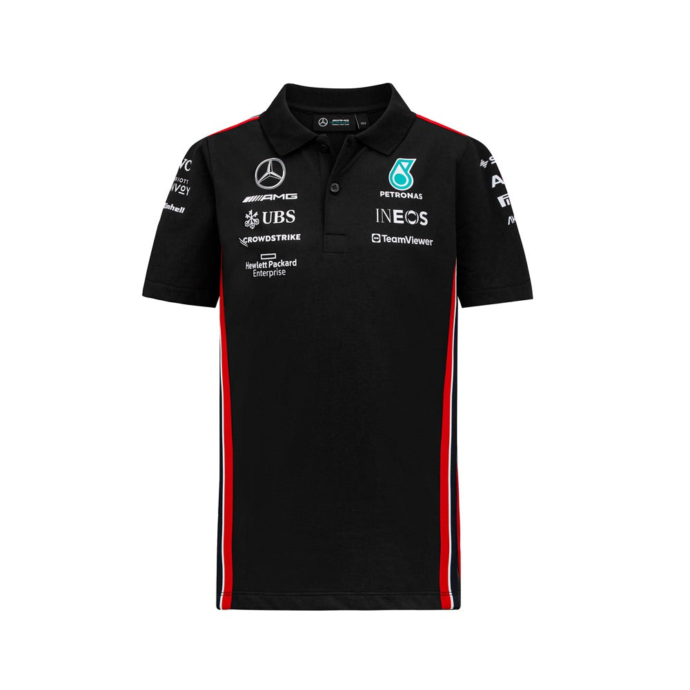 Mercedes AMG Petronas F1 2023 Team Polo Kids - Black