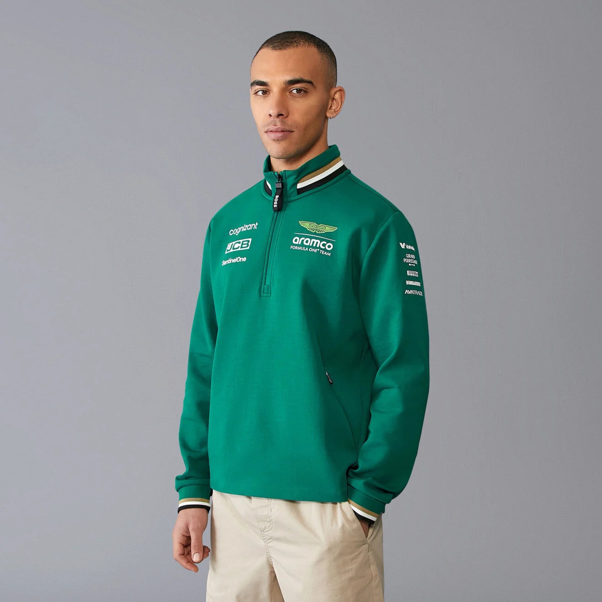 Aston Martin F1 Team 2024 Quarter Zip Mens - Green