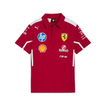 Scuderia Ferrari F1 Team 2025 Polo Mens - Dark Cherry