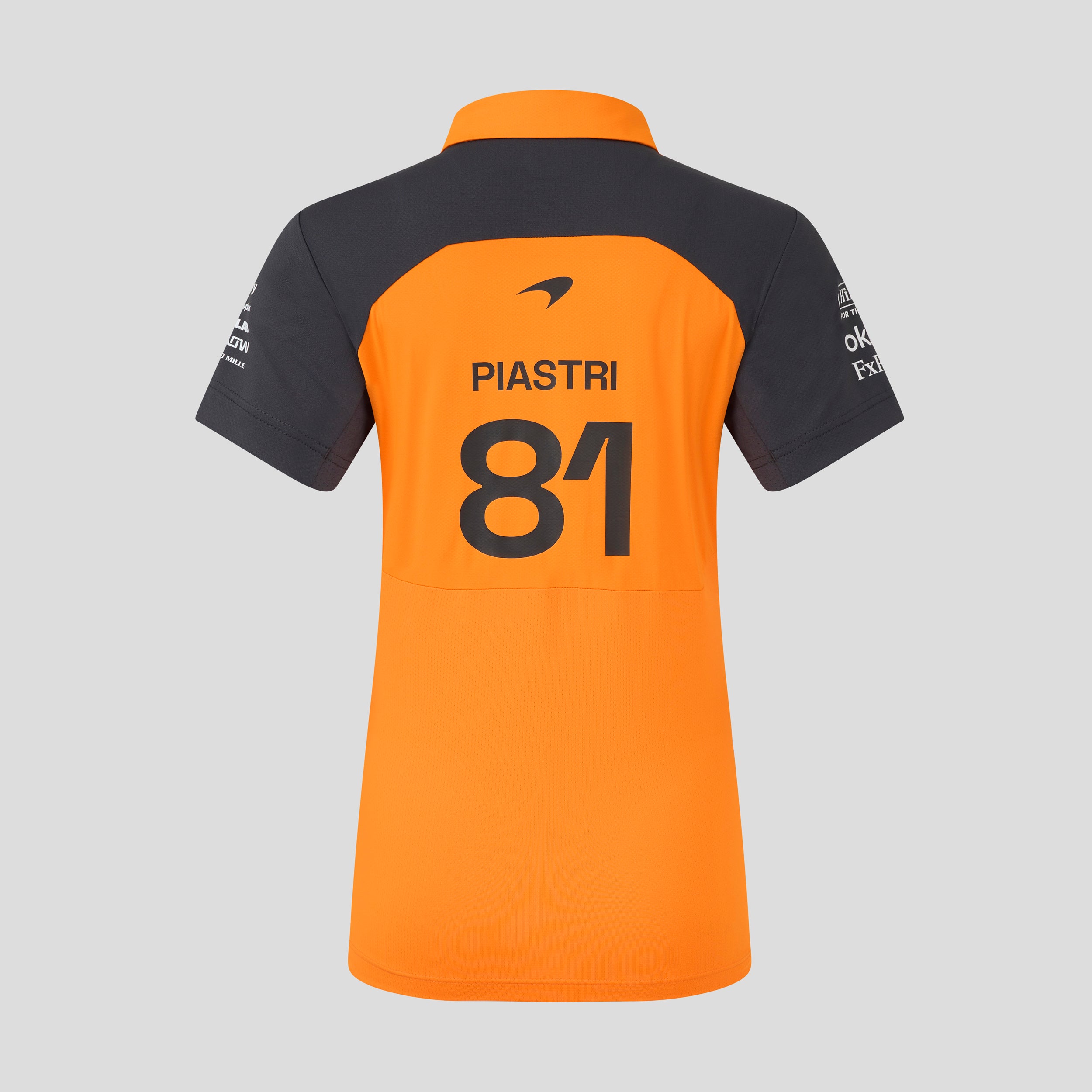 McLaren Racing F1 Official Team 2025 Polo Shirt Oscar Piastri Womens - Papaya