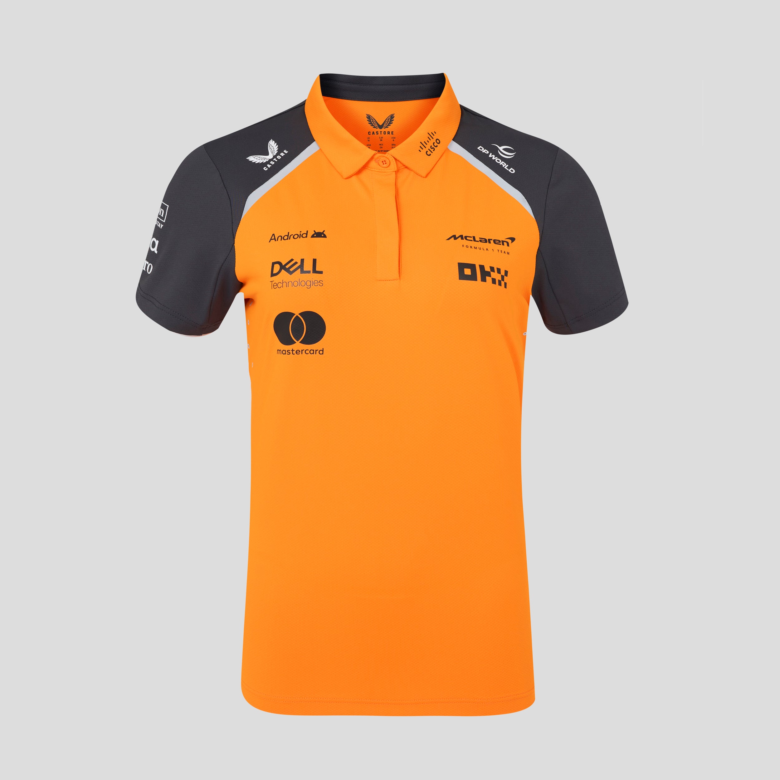 McLaren Racing F1 Official Team 2025 Polo Shirt Womens - Papaya