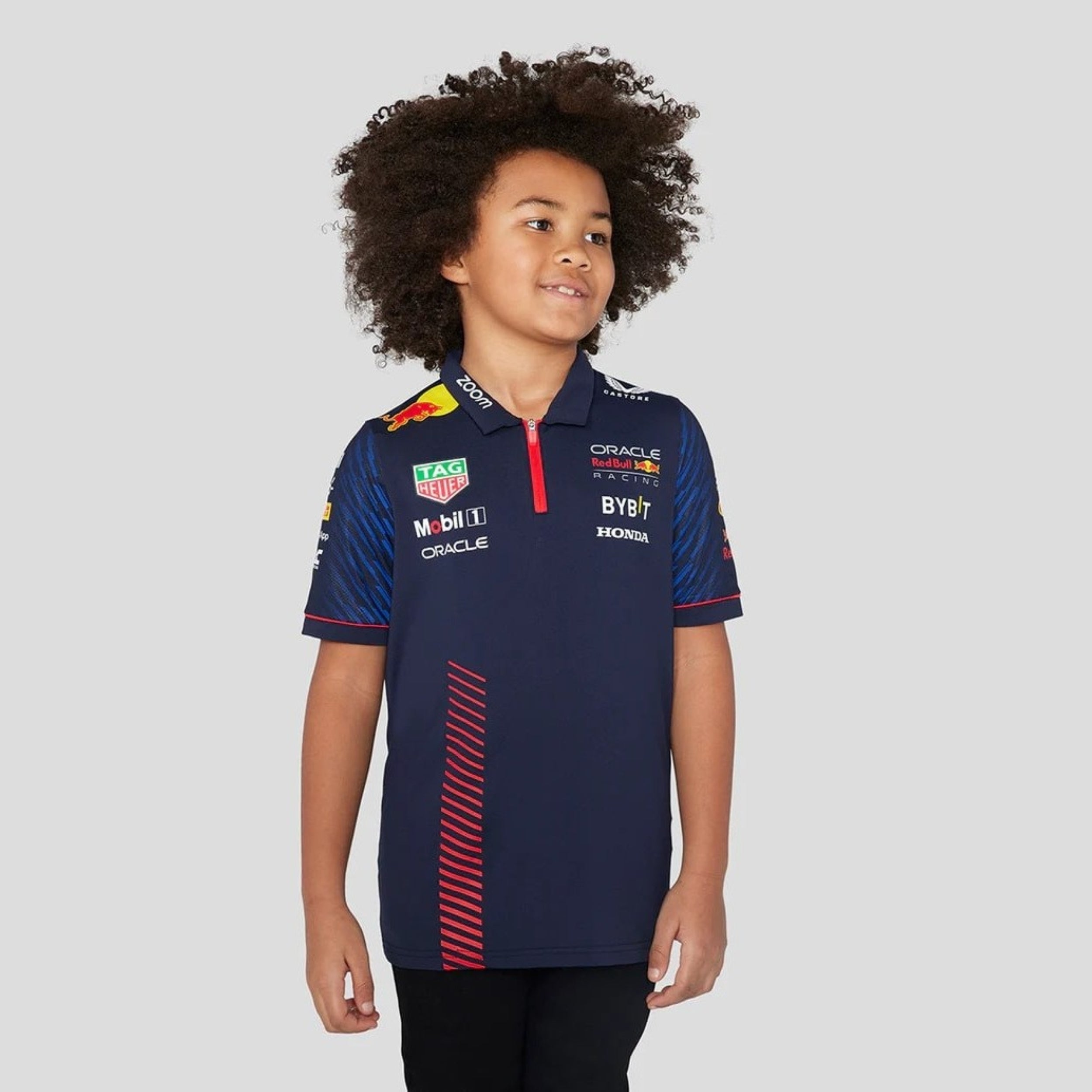 Red Bull Team SS Polo Shirt Kids - Night Sky