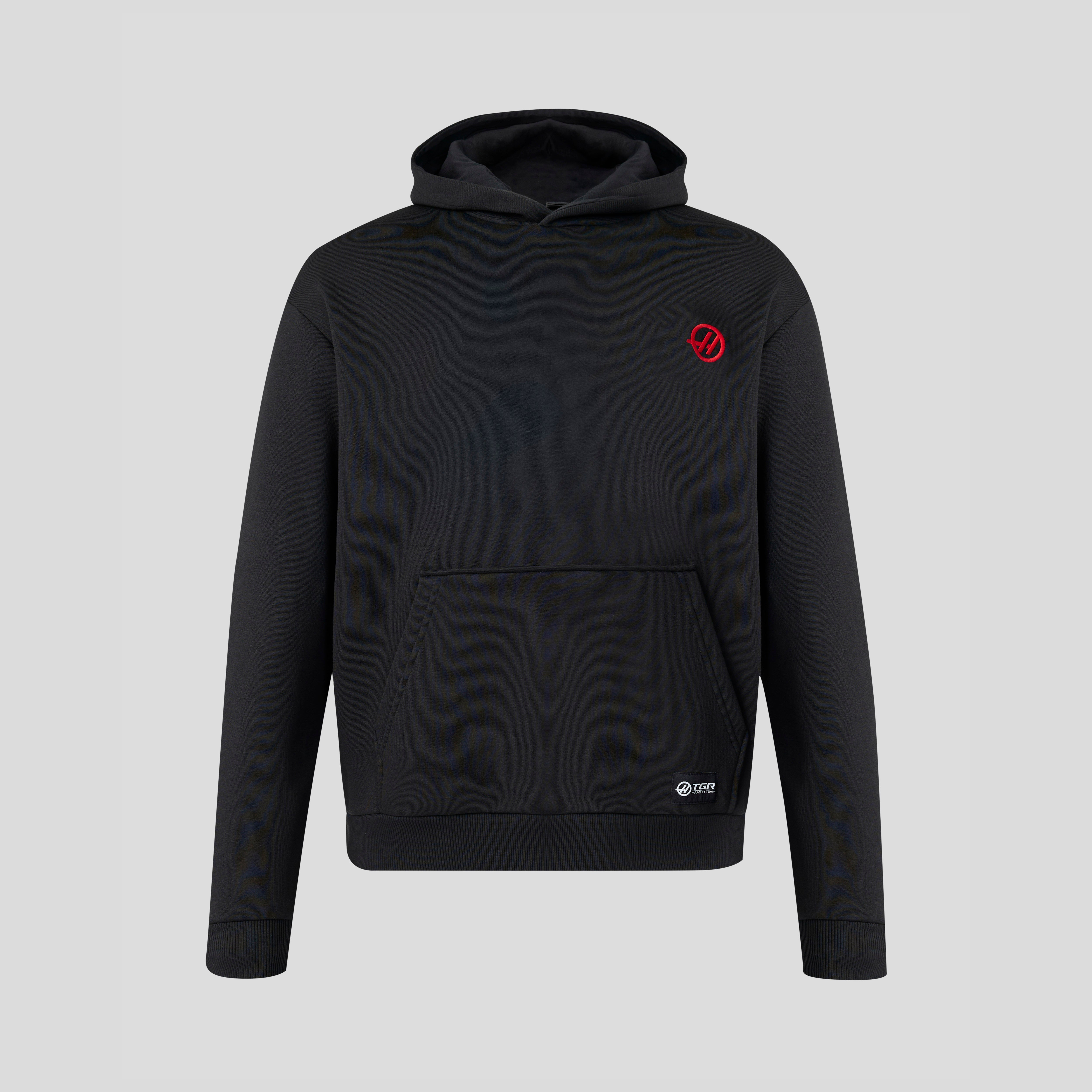Haas F1 Relaxed Fit Monogram Graphic Overhead Hoodie Unisex - Caviar