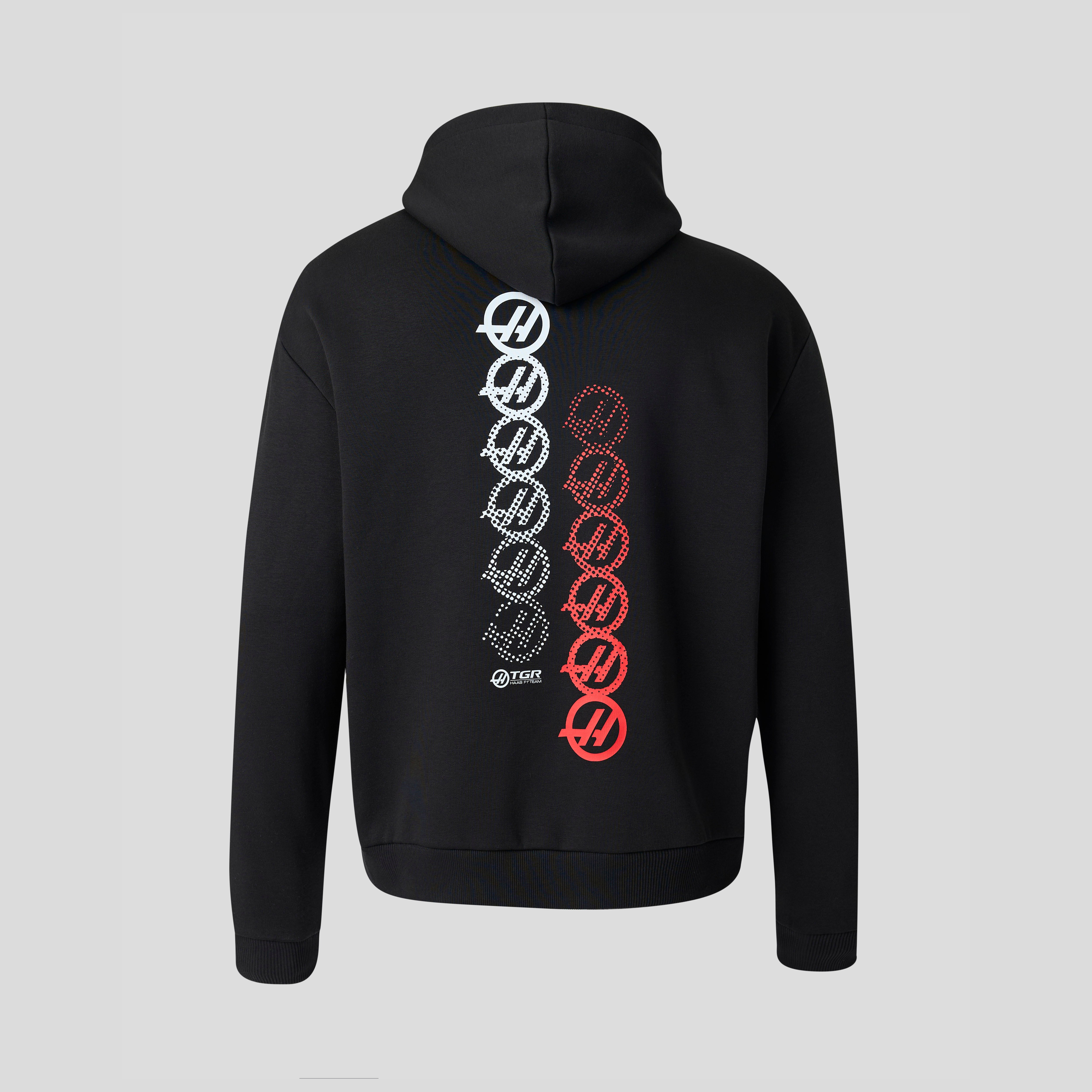 Haas F1 Relaxed Fit Monogram Graphic Overhead Hoodie Unisex - Caviar